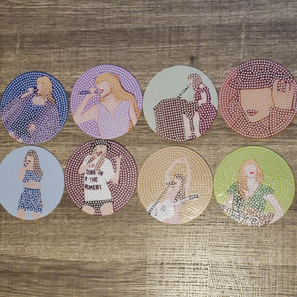 Taylor Swift Diamond Painting Coaster Set